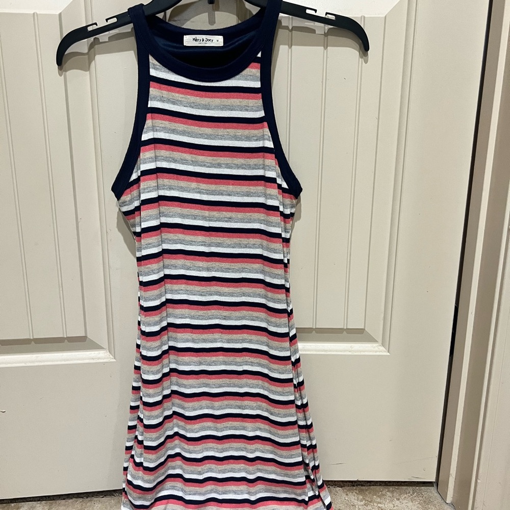 Navy & White Striped Dress by Who What Wear